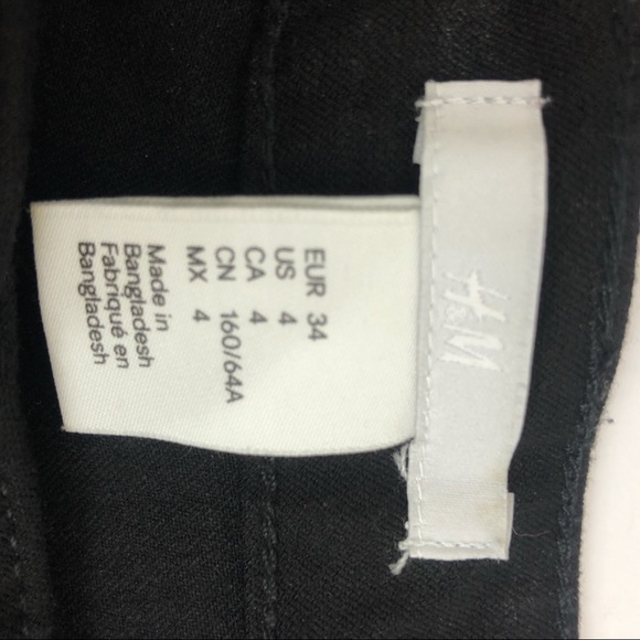 H&M | Black Moto Biker Skinny Jeans - Picture 8 of 8